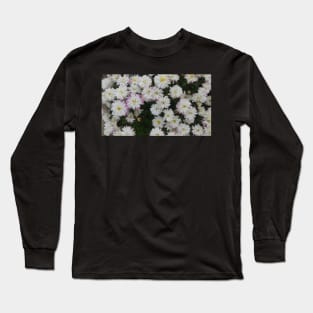 White and Purple Mums - Flowers Long Sleeve T-Shirt